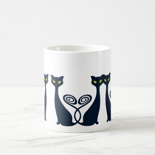 Vampire Cat With Green Eyes Duo Mug