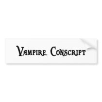 Vampire Conscript Sticker Bumper Stickers