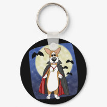 Vampire Corgi Keychain by MenagerieMayhem Vampire Corgi Keychain