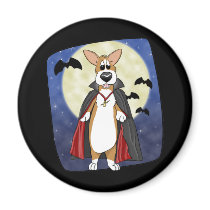 Vampire Corgi Magnet