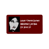 Vampire Count Halloween Personalized Address Label