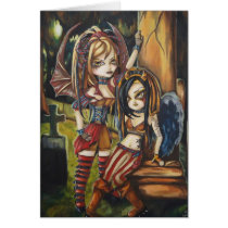 vampire Dark Angel Gothic Graveyard Notecards cards
