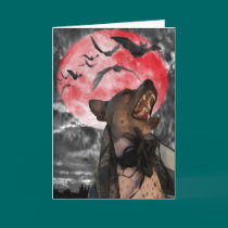 VAMPIRE DOG GREETING CARD