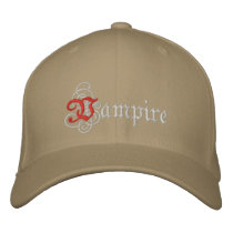 Vampire embroidered hats
