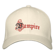 Vampire embroidered hats