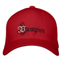 Vampire embroidered hats
