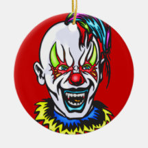 Vampire Evil Clown Ornament