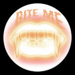 Vampire Fangs Bite Me Halloween Stickers