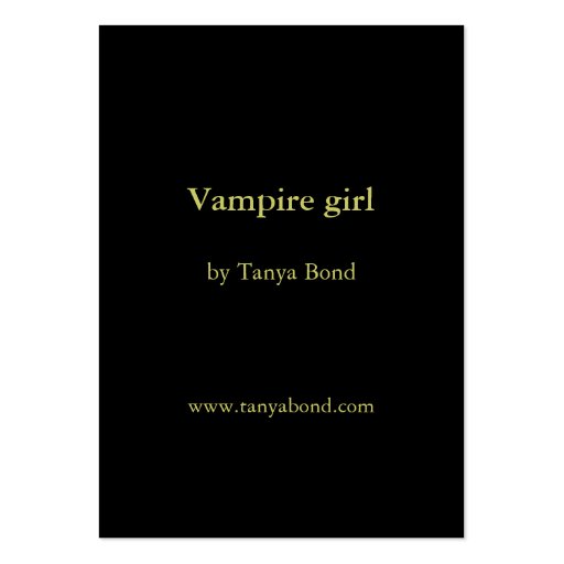 Vampire girl ACEO prints Business Card Templates (back side)