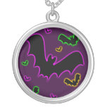 Vampire Glow Bats Sterling Silver Necklace necklaces