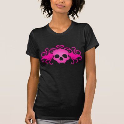 Vampire goth skull in pink super cute tees