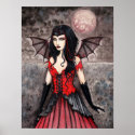Vampire Gothic Fairy Art Poster Print print