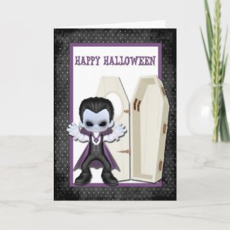 Vampire Halloween Card card