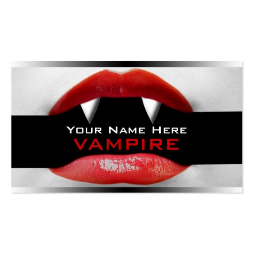 Vampire Halloween Funny Business Card (front side)