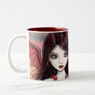 Vampire Halloween Mug by Molly Harrison mug