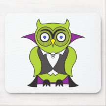 Vampire Halloween Owl Mousepads