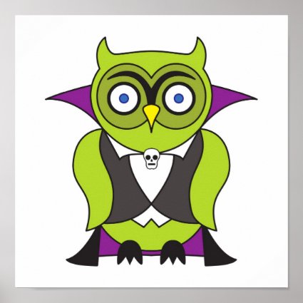 Vampire Halloween Owl Posters