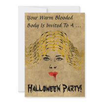 Vampire Halloween Party Invitation