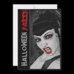 Vampire Halloween sexy comic template Custom Invite