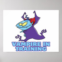 vampire in training funny cartoon posters