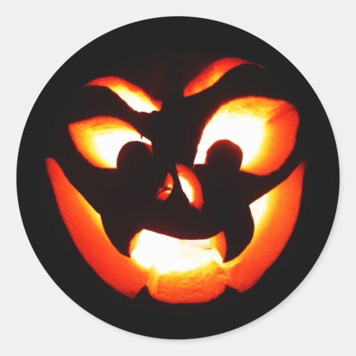 Vampire Jack O Lantern Classic Round Sticker Zazzle Vampire Jack O Lantern Classic Round Sticker Zazzle