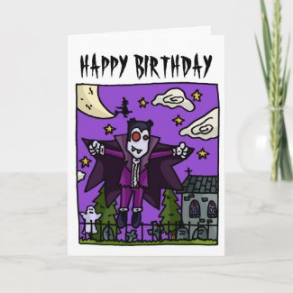 Vampire Kids Birthday Card card