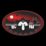 Vampire Kilroy Oval Sticker stickers