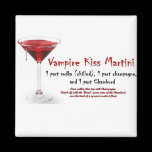 Vampire Kiss Martini Drink Recipe Fridge Magnet