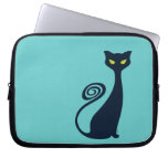 Vampire Kitty With Green Eyes Computer Sleeves