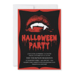 Vampire Lips Halloween Horror Party Invitations