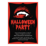 Vampire Lips Halloween Horror Party Invitations