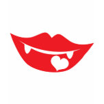 vampire lips love heart t-shirts
