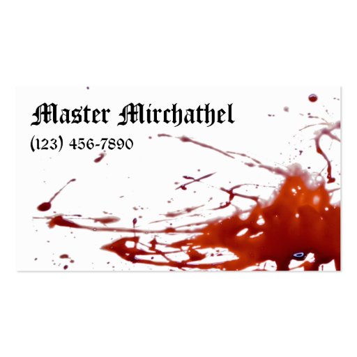 Vampire Master Bloody Business Card (front side)