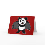 This vampire panda is too cute! With his fangs and cape this design makes an excellent Halloween present or anyone who likes vampires. Great gift ideas here for your friends and family.
