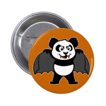 Vampire Panda Pinback Button