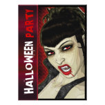 Vampire party comic fun kids custom invite