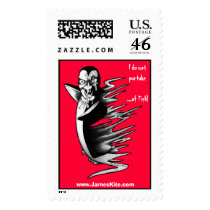 Vampire Penguin: I do not partake...of Fish! postage