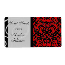 Vampire Red Masquerade Halloween Baking Label