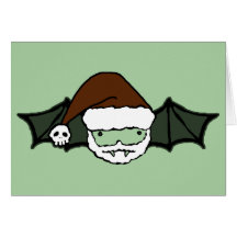 Vampire Santa Bat Card