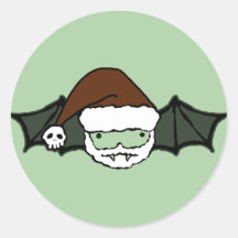 Vampire Santa Bat Sticker