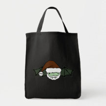 Vampire Santa Bat Tote Bags