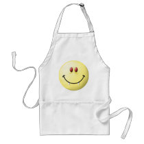 Vampire Smiley Face aprons by tshirtmonkey Vampire Smiley Face aprons