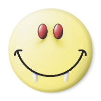 Vampire Smiley Face magnets
