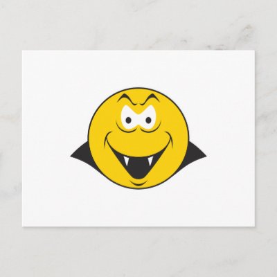 smiley face images. Vampire Smiley Face Post Cards