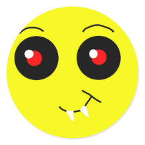 Vampire Smiley Sticker