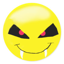 Vampire Smiley  Sticker stickers