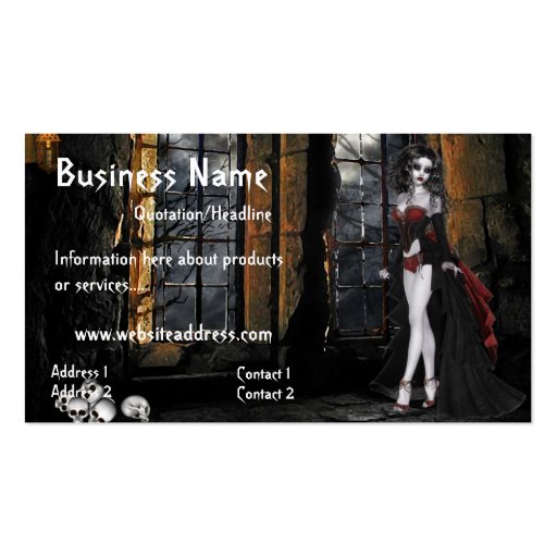 Vampire Standing in the Window Light Business Card
