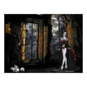 Vampire Standing in the Window Light Poster Print