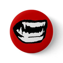 Vampire Teeth buttons by ihearttshirts Vampire Teeth buttons