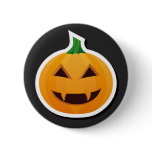 Vampire Teeth Halloween Pumpkin button